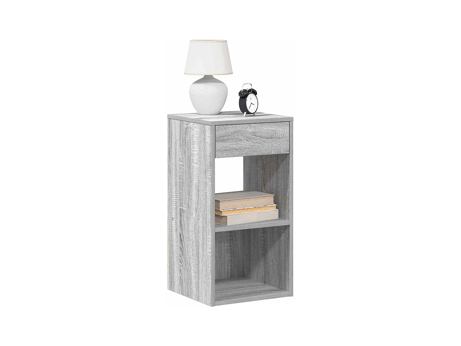 Tables de chevet avec tiroir 2 pcs sonoma gris 35x34x66,5 cm