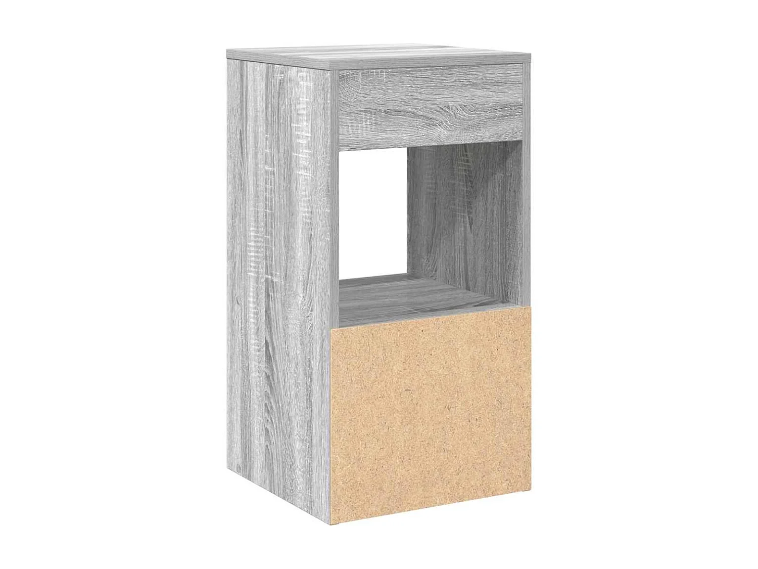 Nachttische mit Schublade 2 Stk. Grau Sonoma 35x34x66,5 cm