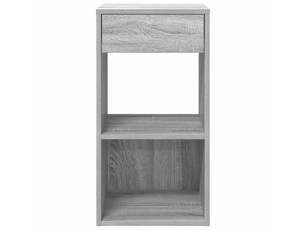 Nachtkastjes 2 st met lade 35x34x66,5cm grijs sonoma eikenkleur