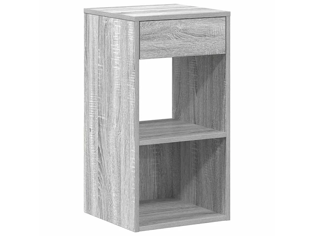 Nachtkastjes 2 st met lade 35x34x66,5cm grijs sonoma eikenkleur