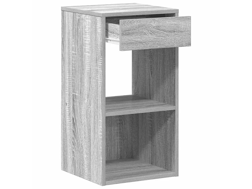 Nachtkastjes 2 st met lade 35x34x66,5cm grijs sonoma eikenkleur