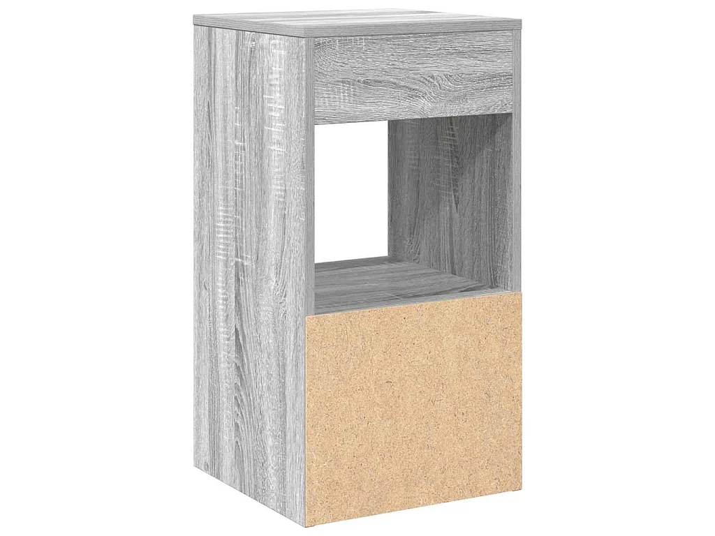 Nachtkastjes 2 st met lade 35x34x66,5cm grijs sonoma eikenkleur