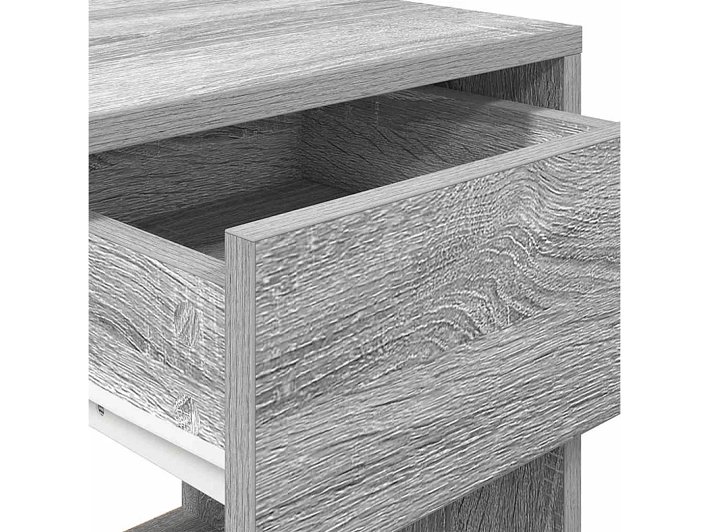 Nachtkastjes 2 st met lade 35x34x66,5cm grijs sonoma eikenkleur