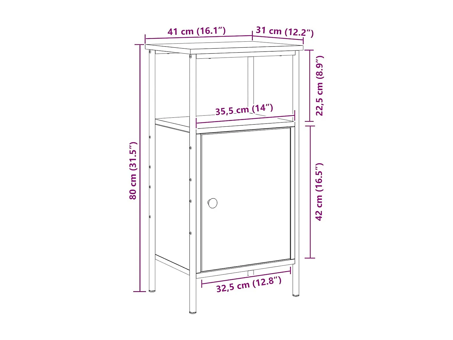 Nachttische 2 Stk. Artisan-Eiche 41x31x80 cm Holzwerkstoff