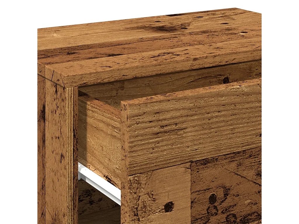 Comodini da Parete 2pz Legno Antico