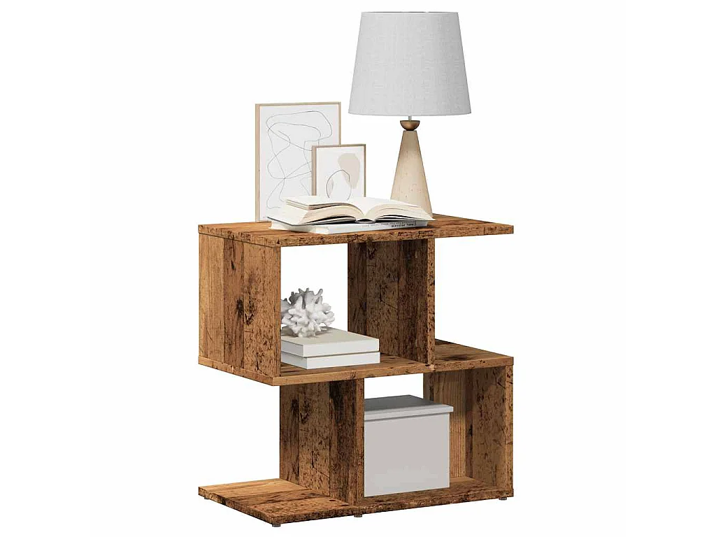 Table de chevet vieux bois 50x30x51,5 cm bois d'ingénierie