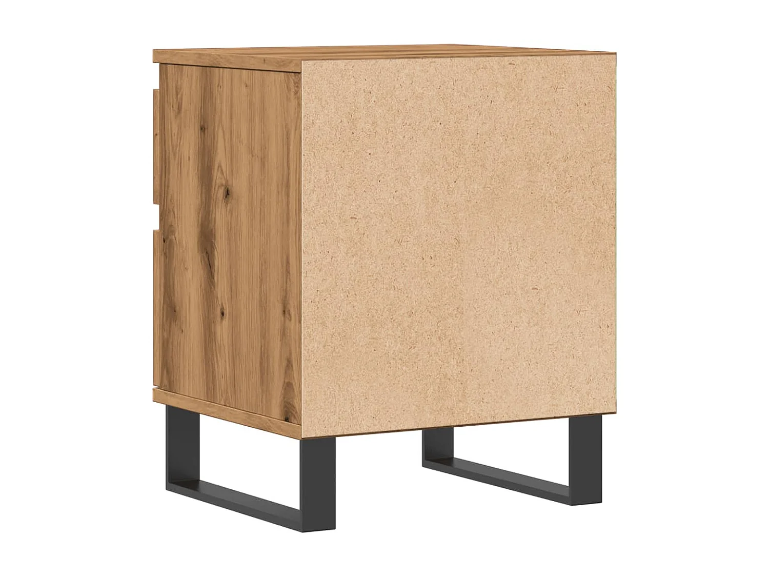 Table de chevet chêne artisanal 40x35x50 cm bois d’ingénierie