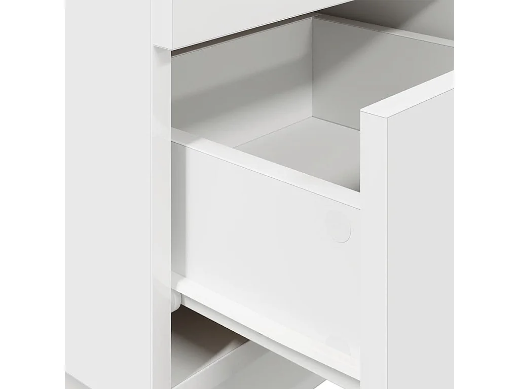 Tables de chevet 2 pcs avec 2 tiroirs blanc 36x36x68 cm