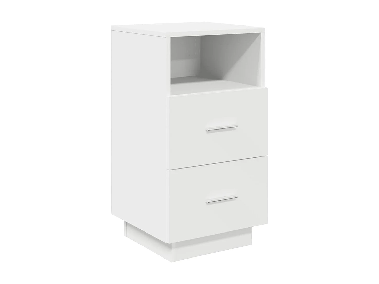 Tables de chevet 2 pcs avec 2 tiroirs blanc 36x36x68 cm