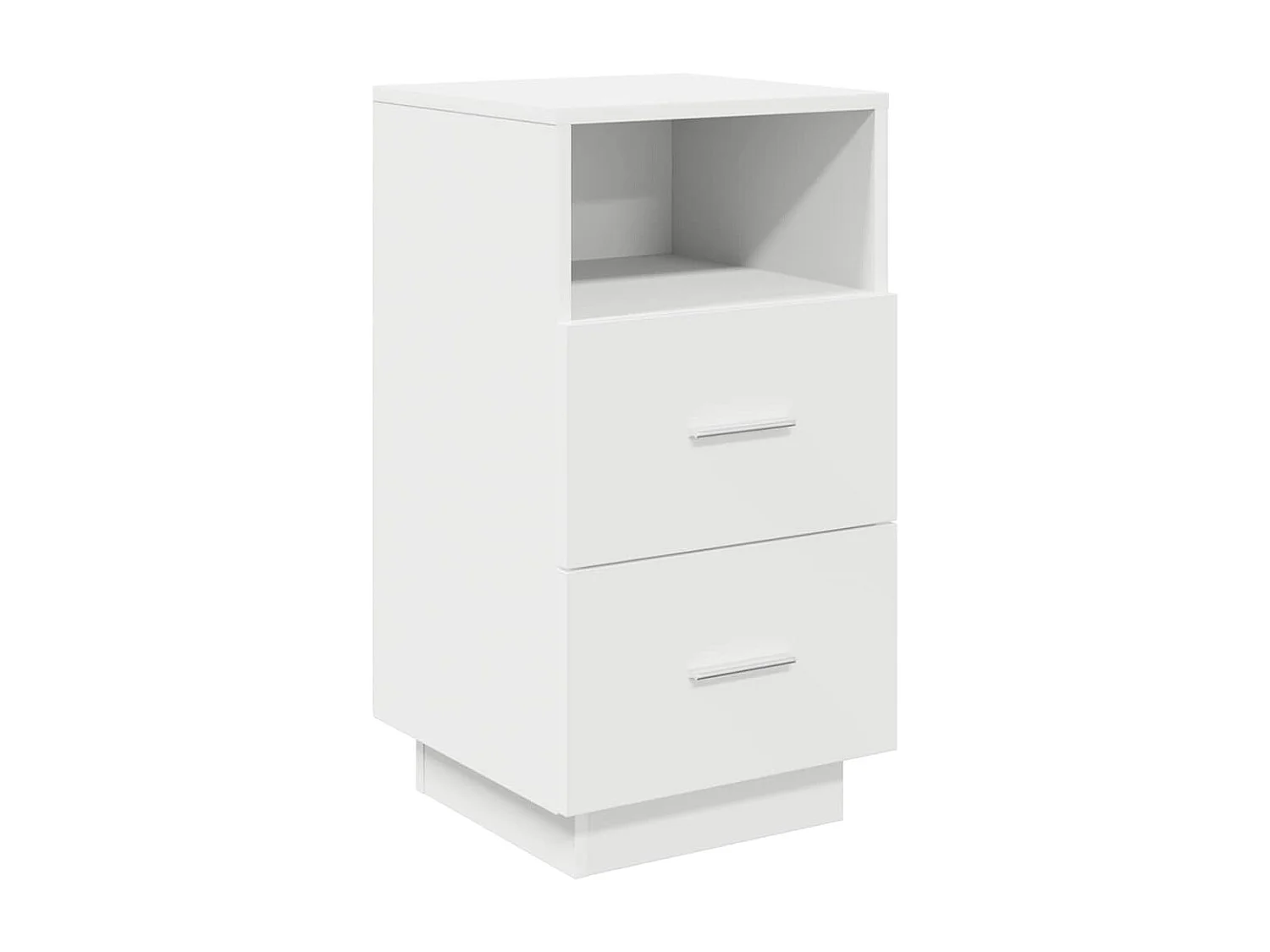 Tables de chevet 2 pcs avec 2 tiroirs blanc 36x36x68 cm