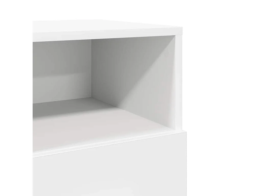 Tables de chevet 2 pcs avec 2 tiroirs blanc 36x36x68 cm