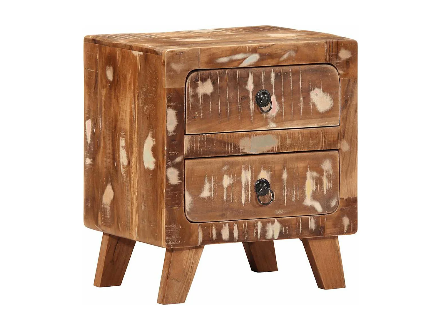 Table de chevet 40x32x46 cm bois massif de récupération