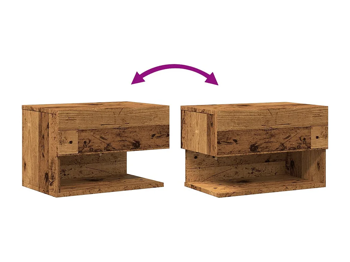 Comodino da Parete Legno Antico