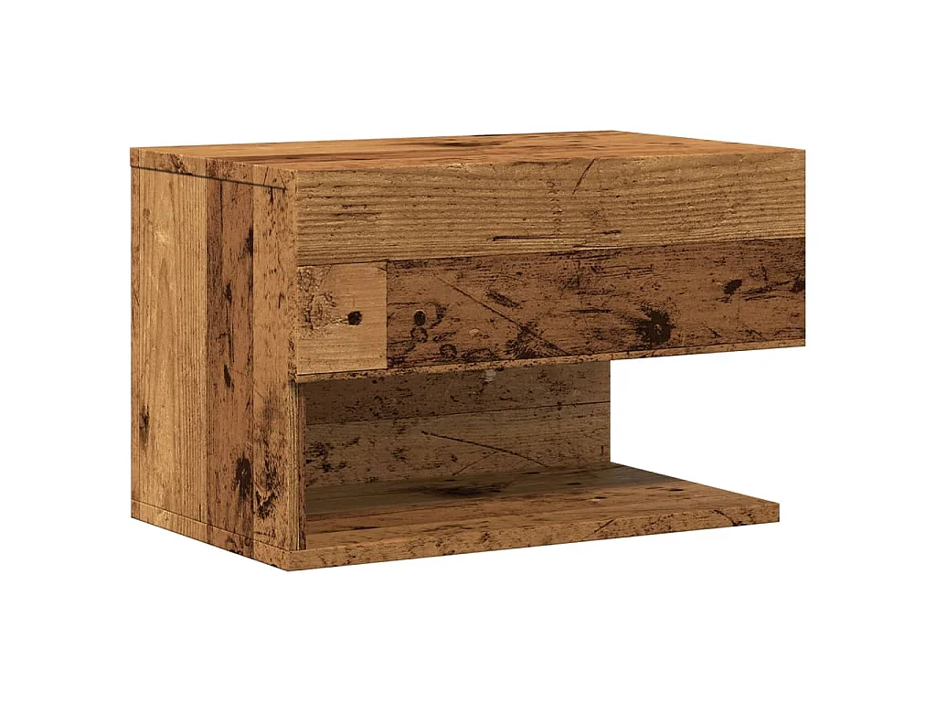 Table de chevet murale vieux bois