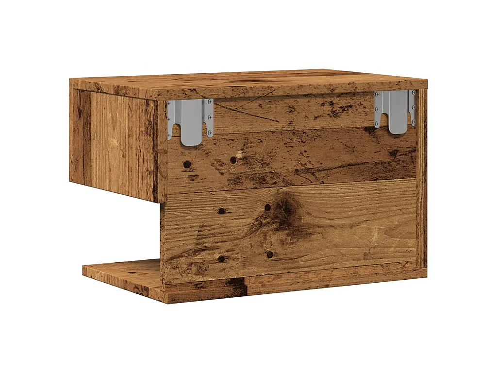 Table de chevet murale vieux bois