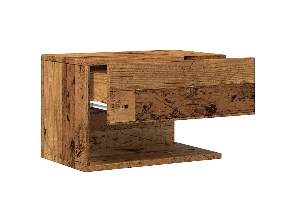 Table de chevet murale vieux bois