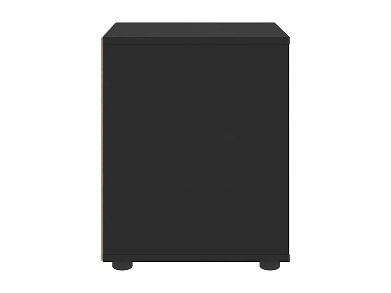 Table de chevet VISNES noir 45x40x50 cm bois d'ingénierie