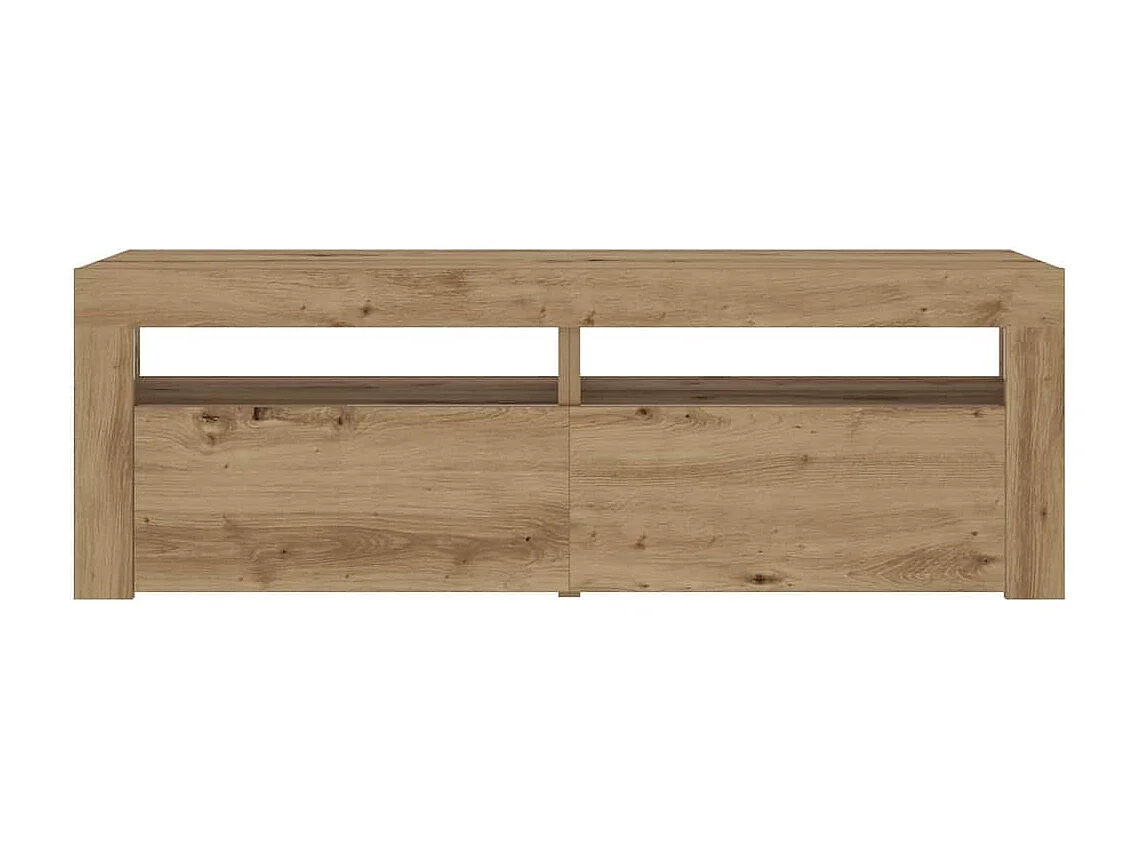 Nachtkastjes 2 st met LED's 60x35x40 cm artisanaal eikenkleur