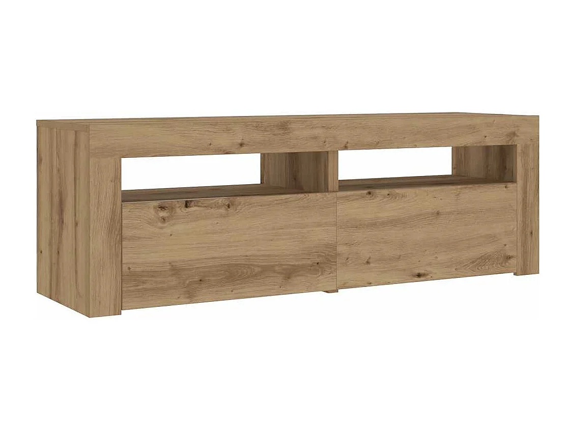 Nachtkastjes 2 st met LED's 60x35x40 cm artisanaal eikenkleur