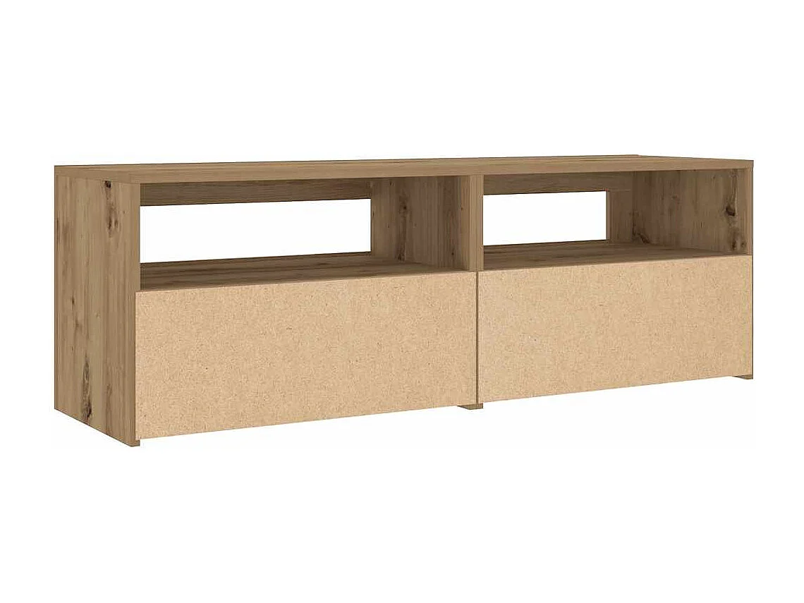 Tables de chevet 2 pcs avec LED chêne artisanal 60x35x40 cm