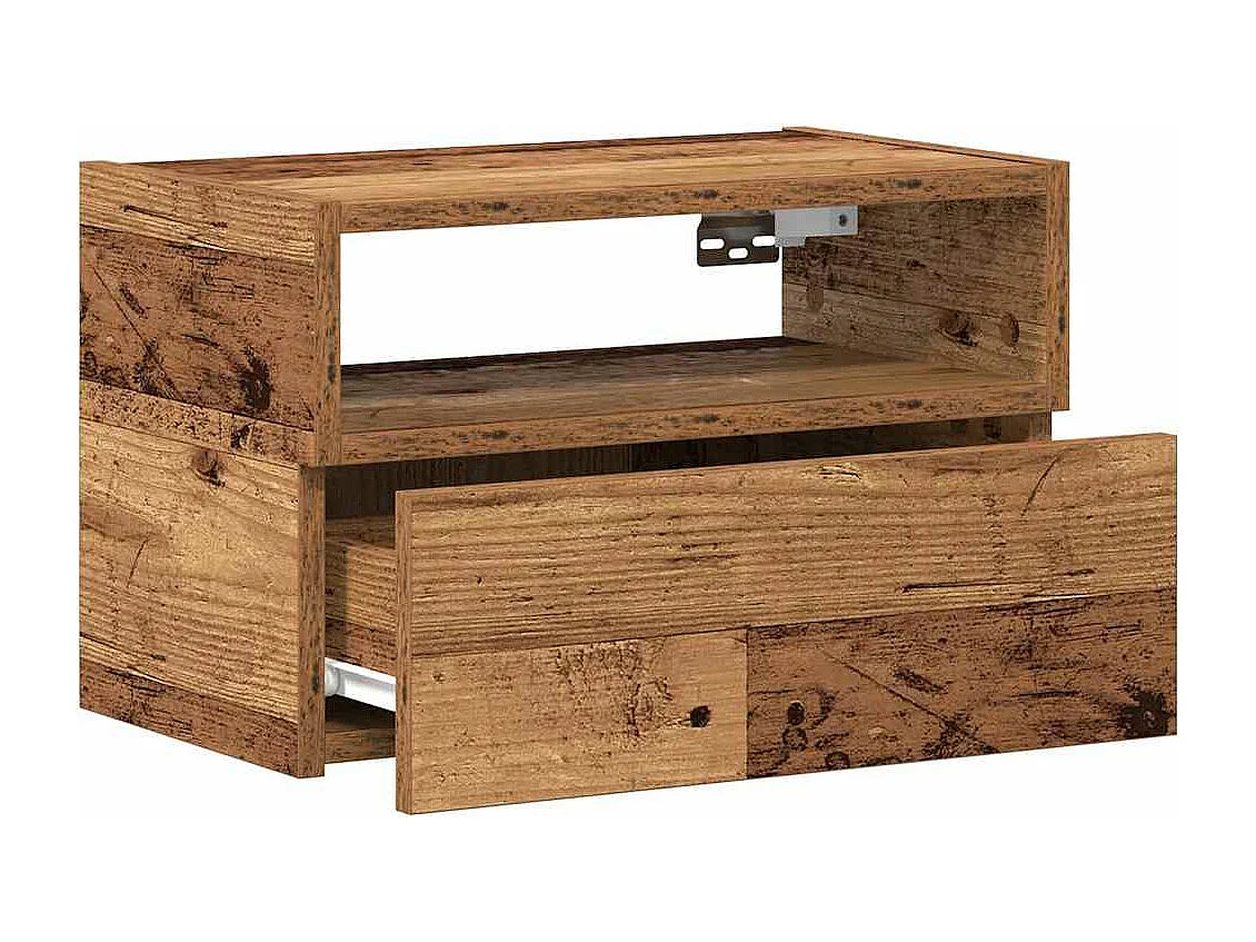 Wand-Nachttisch Altholz-Optik 45x26x28,5 cm