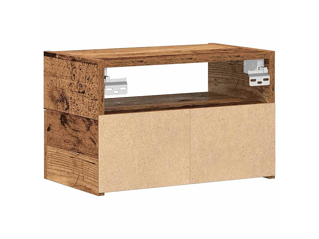 Mesa de cabeceira de parede 45x26x28,5 cm cor madeira velha