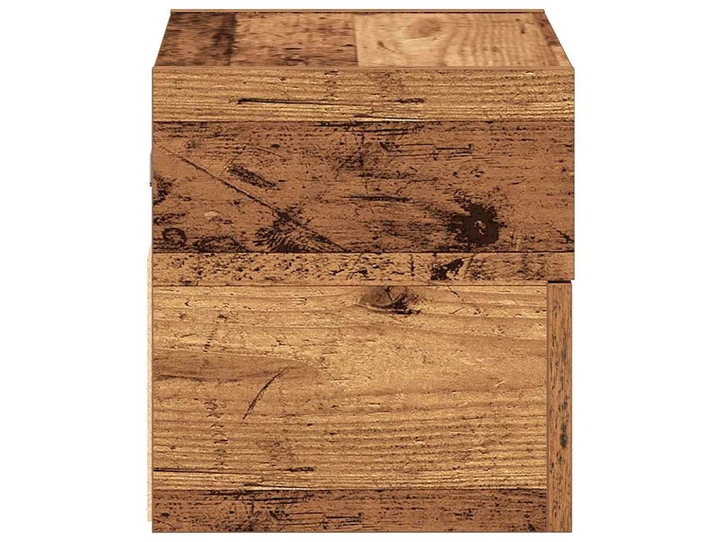 Table de chevet murale vieux bois 45x26x28,5 cm
