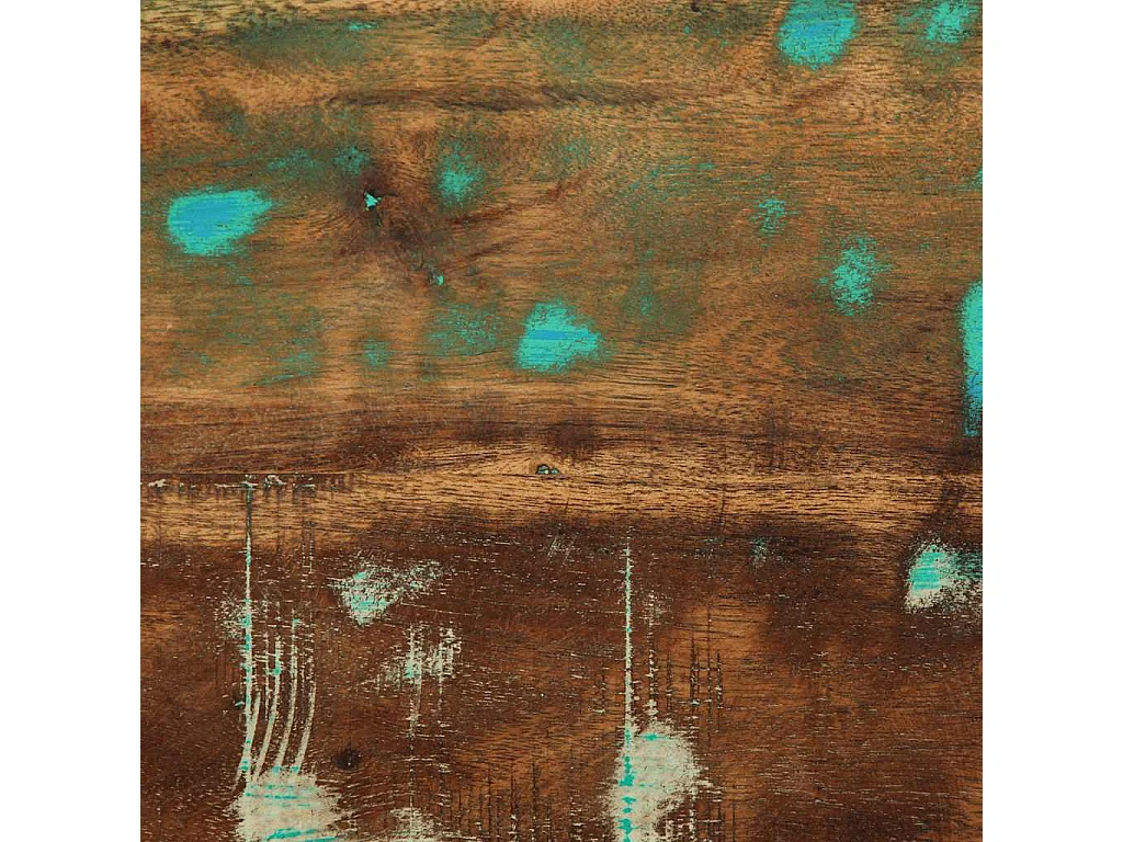 Table de chevet multicolore 50x27x50 cm bois de récupération