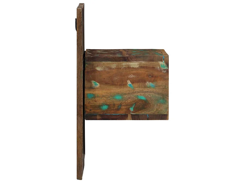 Nachttisch Mehrfarbig 50x27x50 cm Altholz Massiv