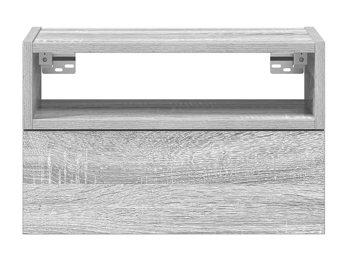 Table de chevet murale sonoma gris 45x26x28,5 cm