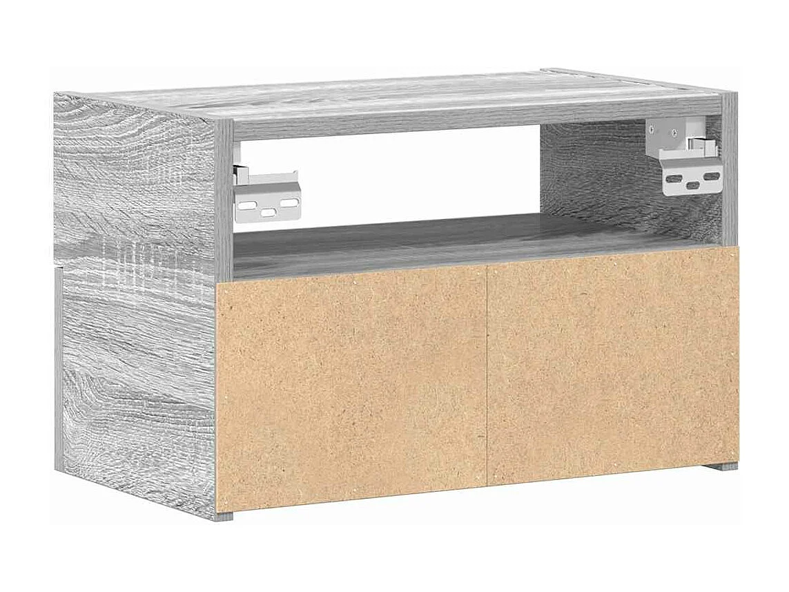 Table de chevet murale sonoma gris 45x26x28,5 cm