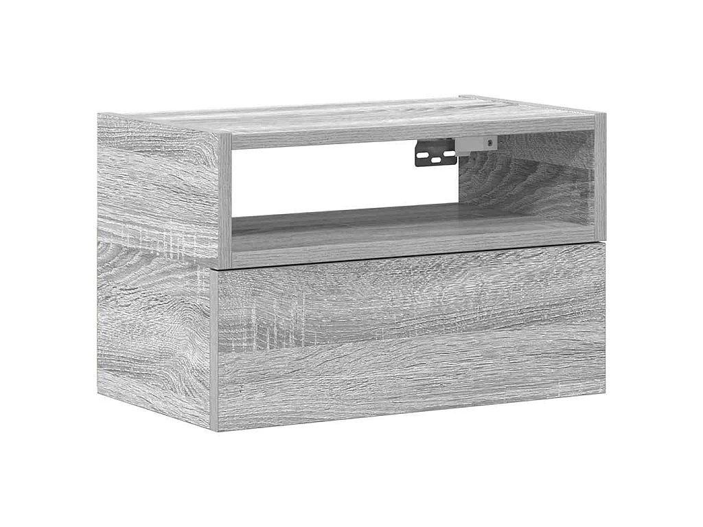 Table de chevet murale sonoma gris 45x26x28,5 cm