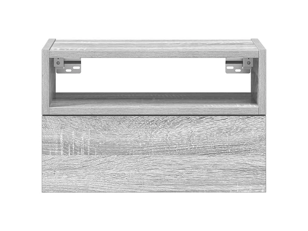 Table de chevet murale sonoma gris 45x26x28,5 cm