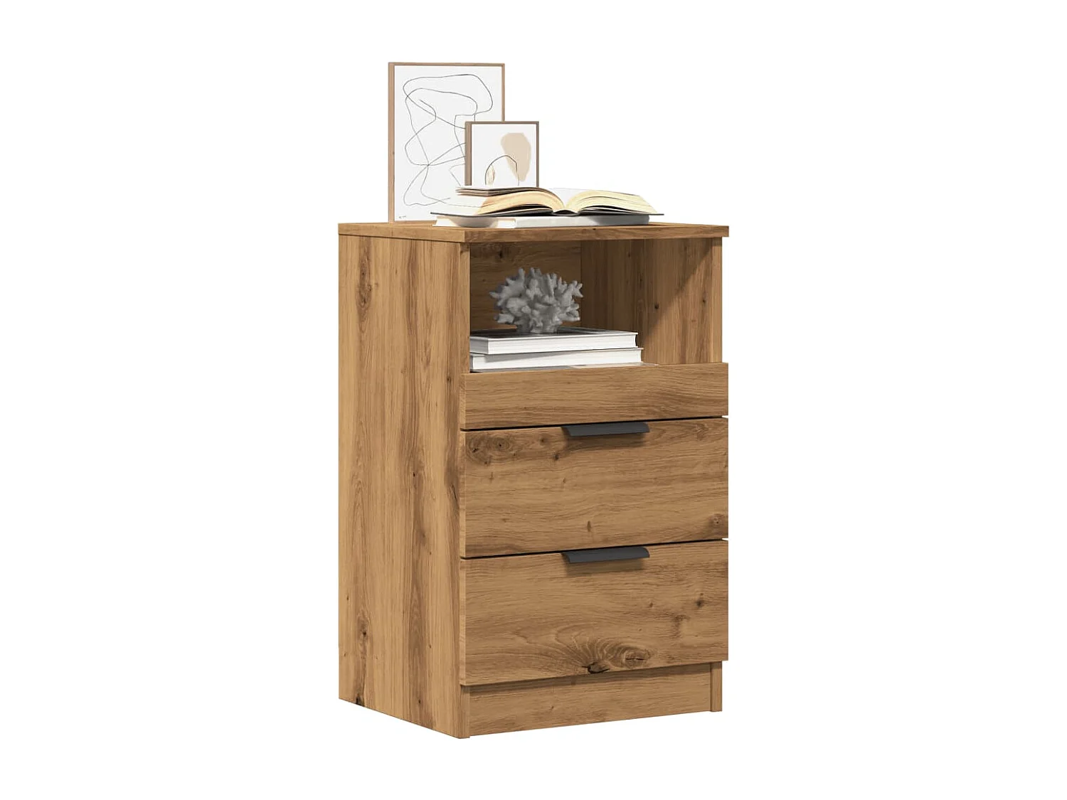 Nachttische 2 Stk. Artisan-Eiche 40x36x65 cm Holzwerkstoff