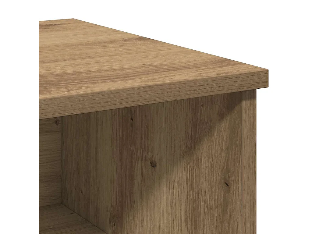 Comodini 2pz Rovere Artigianale 40x36x65cm in Legno Multistrato