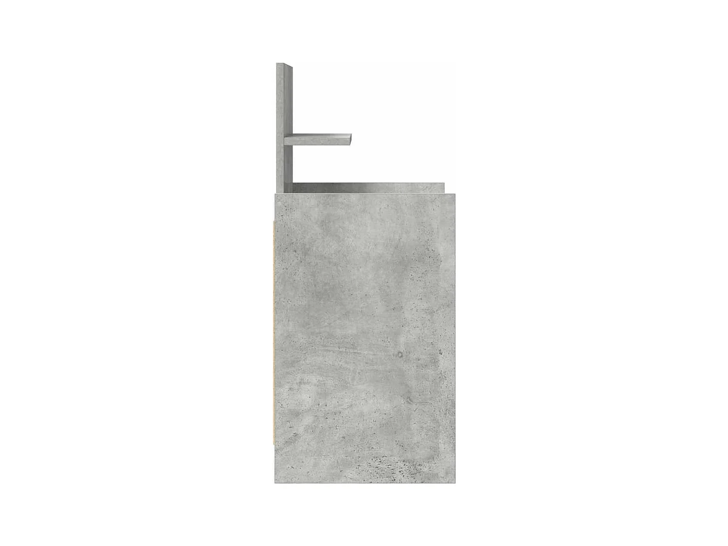 Table de chevet avec 2 tiroirs gris béton 38x34x80 cm