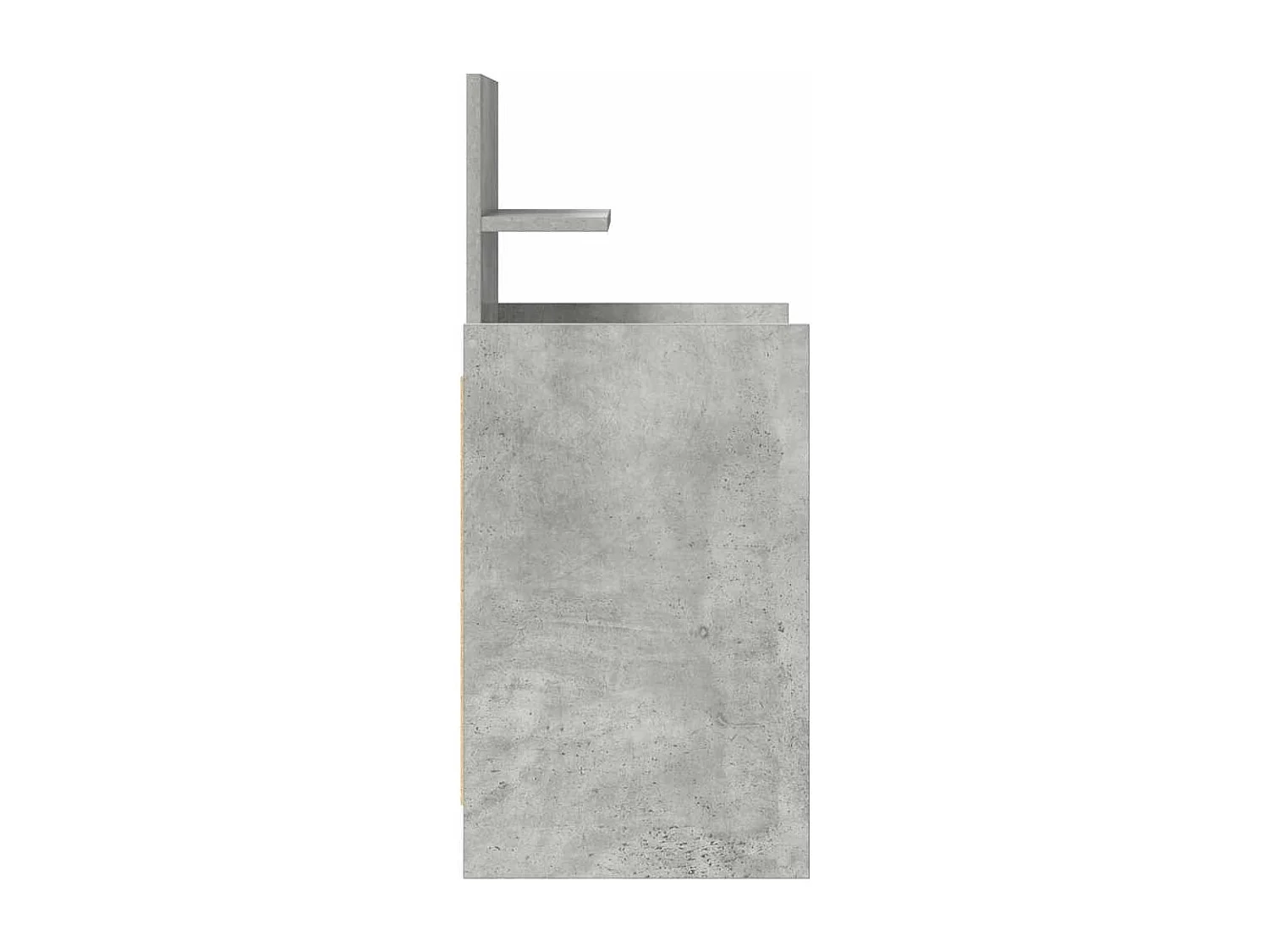 Table de chevet avec 2 tiroirs gris béton 38x34x80 cm