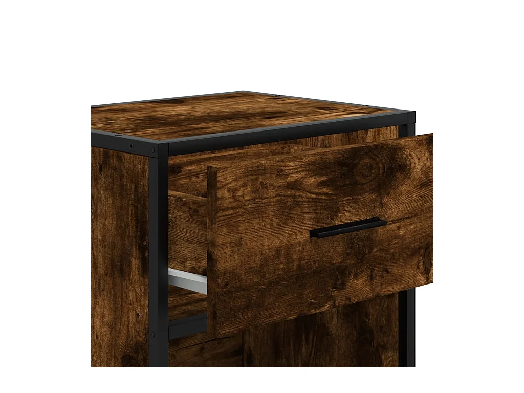 Tables de chevet 2 pcs chêne fumé 40x31x50 cm bois ingénierie