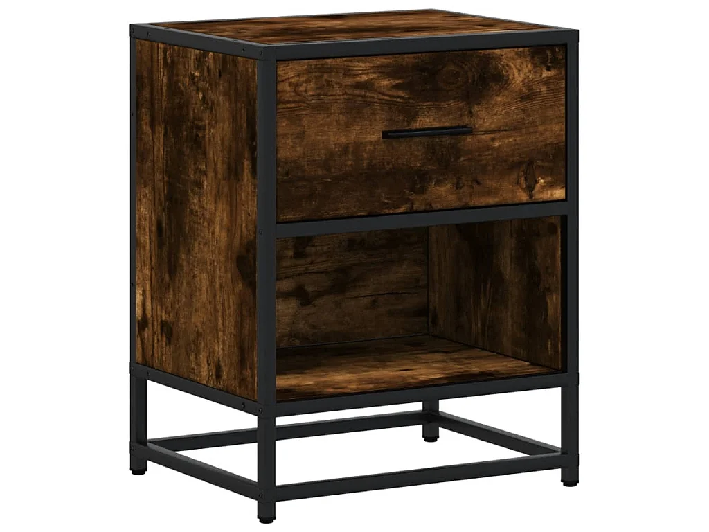 Comodini Rovere Fumo 2 pz 40x31x50 cm in Truciolato