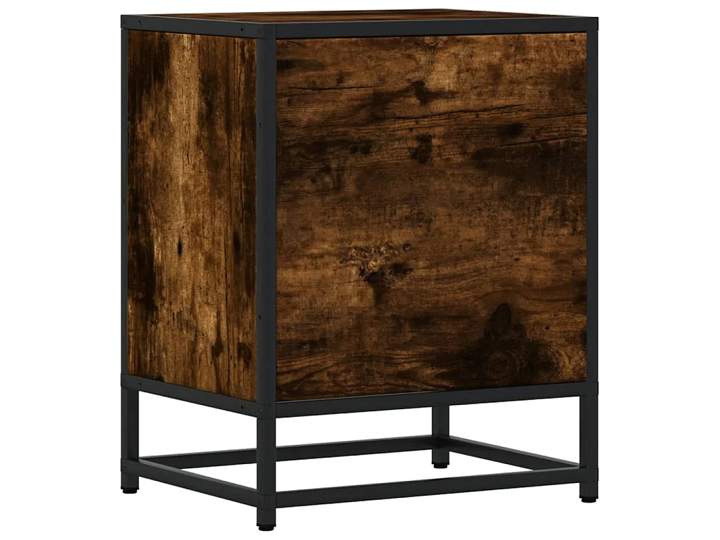 Comodini Rovere Fumo 2 pz 40x31x50 cm in Truciolato