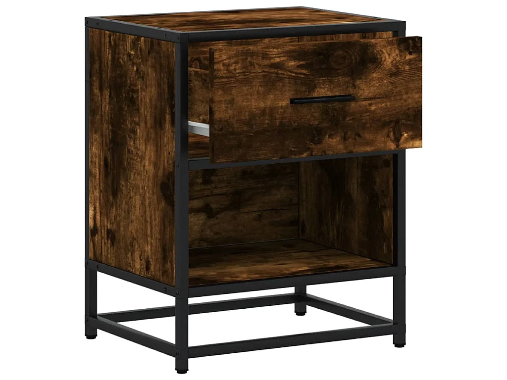 Comodini Rovere Fumo 2 pz 40x31x50 cm in Truciolato