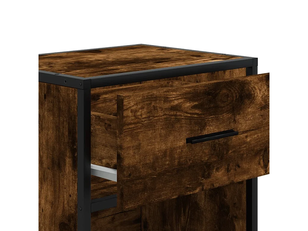 Comodini Rovere Fumo 2 pz 40x31x50 cm in Truciolato