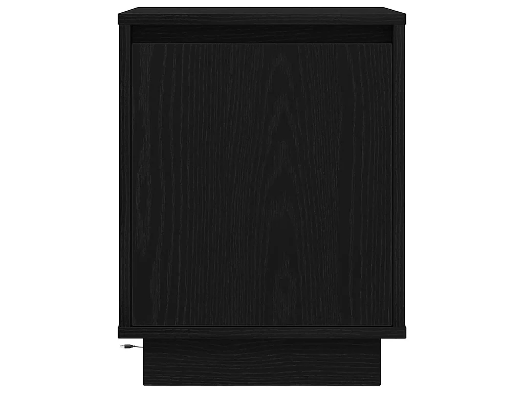 Nachttische mit LED-Leuchten 2 Stk. Schwarz 38x34x50 cm