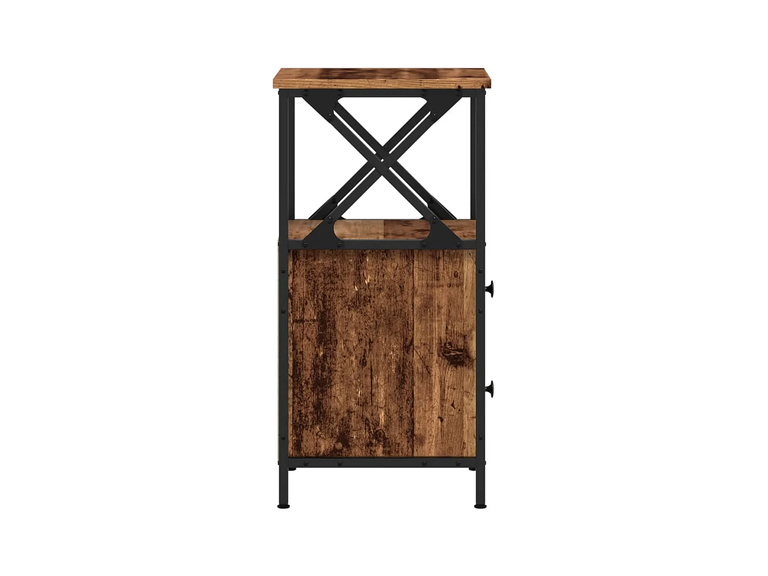 Table de chevet vieux bois 34x35,5x70 cm bois d'ingénierie