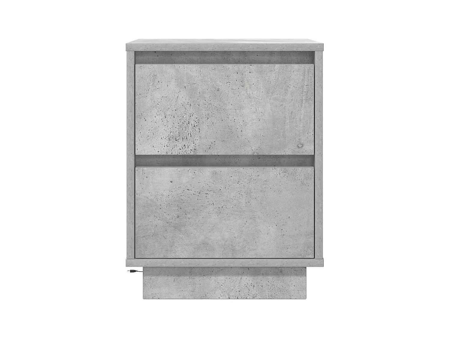 Nachttische mit LED-Leuchten 2 Stk. Betongrau 38x34x50 cm