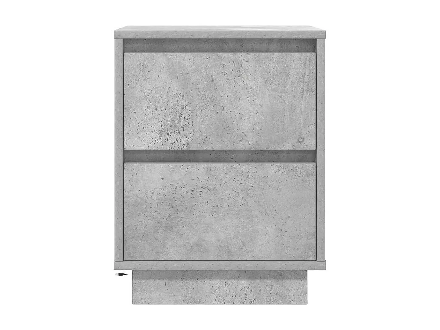 Nachttische mit LED-Leuchten 2 Stk. Betongrau 38x34x50 cm