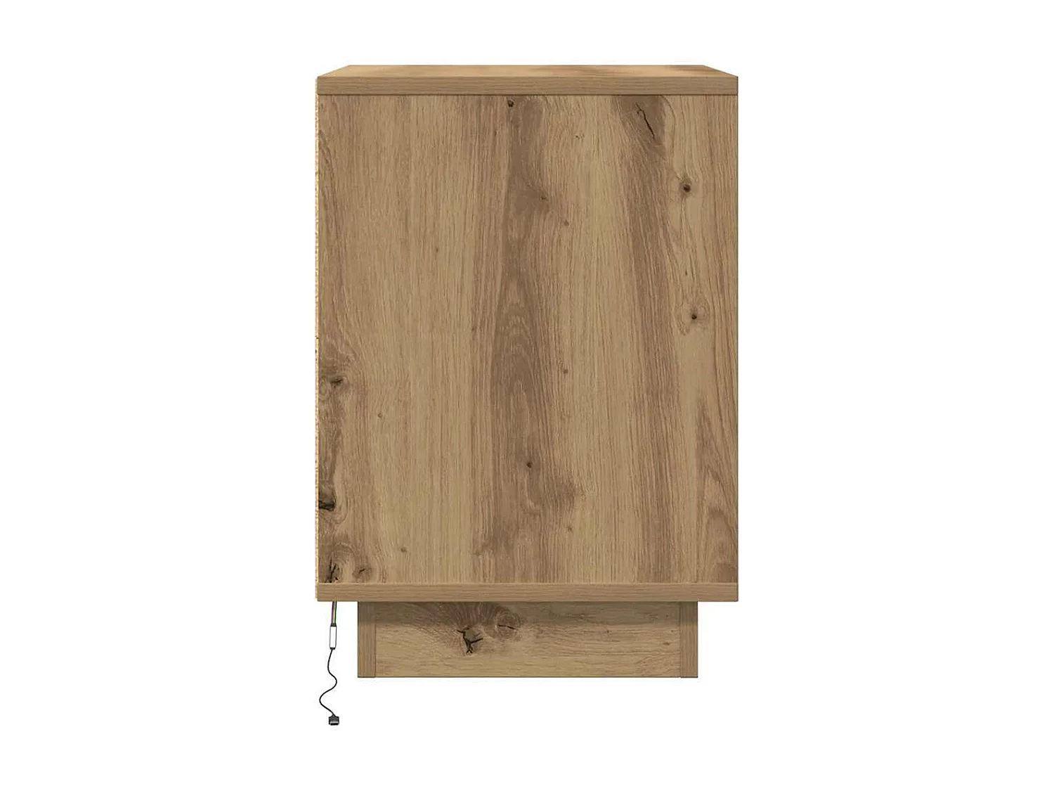 Comodini con Luci a LED 2 pz Rovere Artigianale 38x34x50 cm