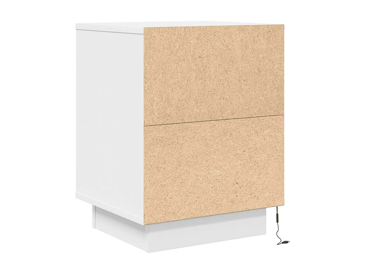 Nachttische mit LED-Leuchten 2 Stk. Weiß 38x34x50 cm