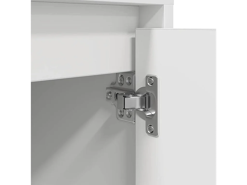 Tables de chevet avec lumières LED 2 pcs blanc 38x34x50 cm