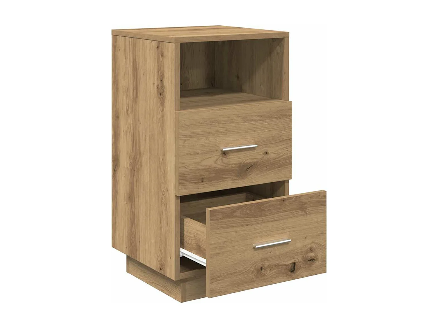 Tables de chevet 2 pcs et 2 tiroirs chêne artisanal 36x36x68 cm